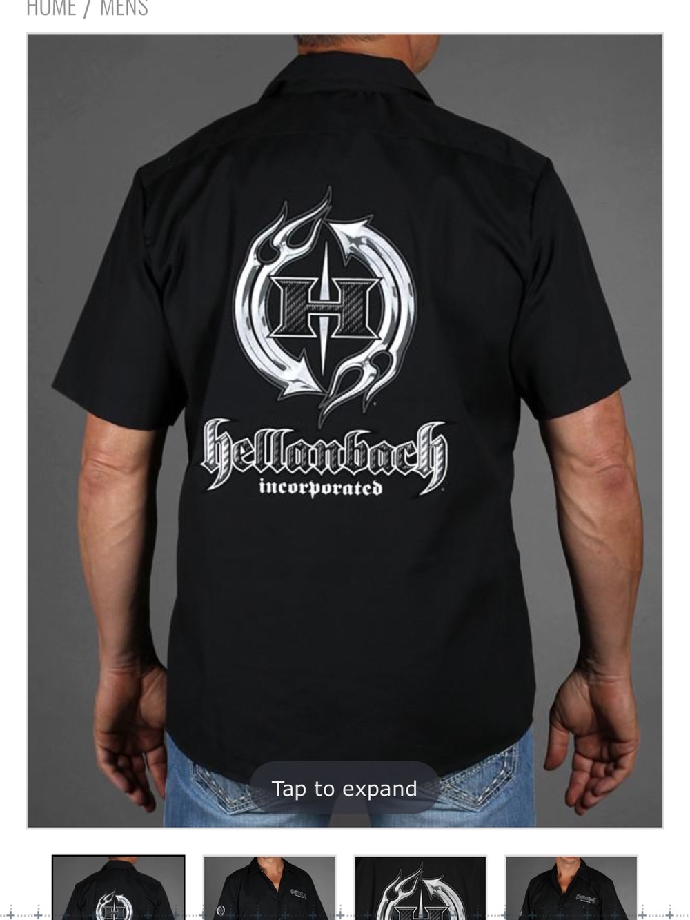 Red Kap Hellanbach Black Short-Sleeve Button-Down Work Shirt